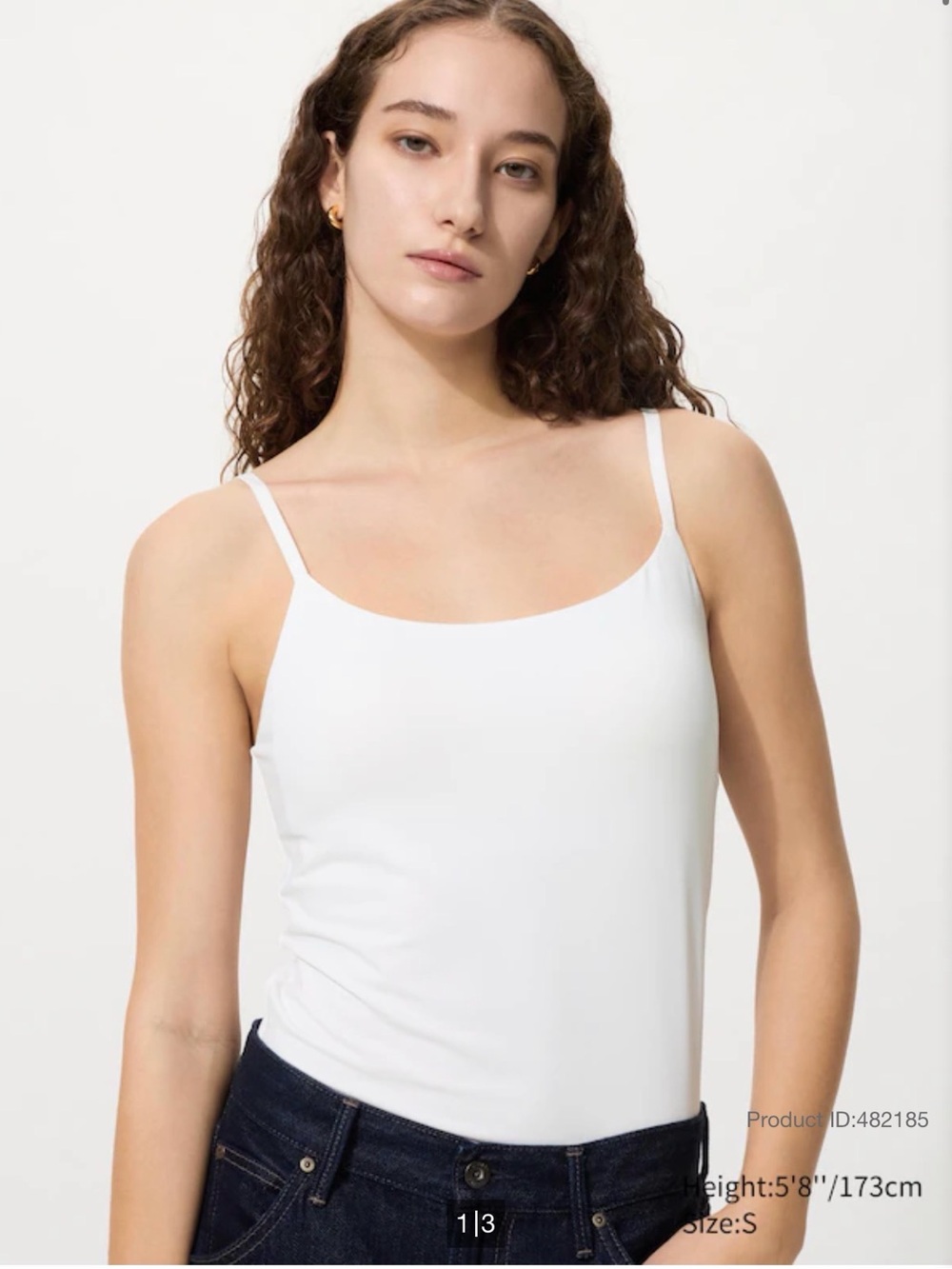 UNIQLO White Strap Tank Top for Women